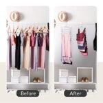 ZEDODIER 2 Pack Tank Top Hanger, Space Saving Bra Hangers, Non-Slip Hanging Sport Bras Holder, Closet Organizers and Storage for Camisoles Tank Tops Bras Ties Swimsuits Strappy Dress, Silver