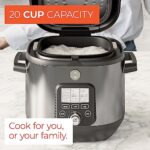 MAGNIFIQUE Rice Multi-Cooker with Non-Stick Easy to Clean Inner Pot, Up to 20 Cups Rice Grain Cooker, Easy to use Control Dial with Digital Display, 24HR Delay, Multifunction Rice, Grain, Sous Vide, Saute, Slow Cook, Yogurt, Steam, Sushi Push of a Button