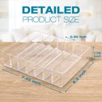 Make Up Organizers and Storage for Vanity, 7 Sections Divided Clear Plastic Cosmetics organizer for Drawer and Bathroom