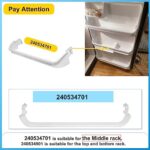 UPGRADED 240534701 Door Shelf Rack Bar Compatible with Frigidaire or Kenmore Refrigerator Door Bar Retainer Rail Replace 948952, AP3214631, PS734936 Frigidaire Replacement Shelf Door Bin Parts
