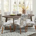 SPRINGRICO Chair Covers for Dining Room Set of 4, Stretch Dining Chair Cover, Washable Spandex Kitchen Parsons Chair Slipcovers, Removable Seat Protector for Home or Party (4 Pack, Floral Beige)