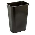 Wastebasket, 10.25 Gallons, 20 1/2in.H x 15 1/2in.W x 11 1/2in.D, Black, WB0196