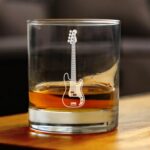 Electric Bass Rocks Glass – Music Gifts for Bass Players, Teachers and Musical Accessories for Musicians that Play Bass Guitar – 10.25 Oz Glasses