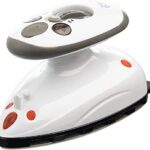 The Quilted Bear Mini Iron – Lightweight Mini Steam Iron with Ceramic Sole Base Plate & Temperature Gauge For Use As A Craft Iron or Travel Iron Steamer (Pink Case)