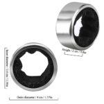 Kitwinney Wine Drip Collars, 4 Pack Stainless Steel Wine Bottle Top Drip Rings, Wine Drop Ring Catcher or Stopper with Detachable Felt Liner, Small Handy Wine Accessories for Kitchen and Bar