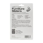 Duck Brand Felt Furniture Sliders for Hard Floors, 3.5 Inch Width, 4 pack,Brown