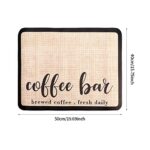 Coffee Mat Coffee Bar Mat, Hide Stain Absorbent Rubber Backed Quick Drying Mat for Kitchen, Coffee Maker Mat for Countertops, Coffee Bar Accessories(size:40 x 50cm/15.75 x 19.69inch)