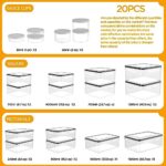40 PCS Food Storage Containers with Lids Airtight for Fridge (20Container+20Lid), Large Leakproof Meal Prep Containers Reusable for Kitchen with Labels Pen,Microwave & Dishwasher Safe
