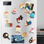 12pcs Food Refrigerator Magnets Food Magnets for Fridge Magnets Decorative Cute Magnets Refrigerator Fridge Magnets for Kitchen Strong Resin Magnets Home Decor Office
