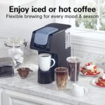 Hamilton Beach Gen 4 FlexBrew Single-Serve Hot & Iced Coffee Maker with Removable Reservoir, Compatible with Pod Packs and Grounds, 50 oz, 4 Fast Brewing Options, Black