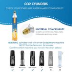BLUE FLAG 60L Co2 Carbonator Compatible with Sodastream Appliances (Excluding Art, Terra Seltzer Maker), 14.5oz, Set of 1