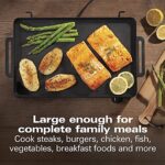 Hamilton Beach Professional Cast Iron Indoor Electric Grill & Griddle, 10″ x 16″ Preseasoned Cooking Surface, Adjustable Temperature up to 450° F, Black (38560)
