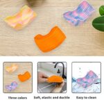 Yecrego 3Pcs Washable Retractable Hamburger Holders, Reusable Burger Mold Silicone Rack Brackets Contact-Free Anti-Dropping Burger Fixed Box Dip Clip Sauce Holder for Car