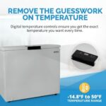 Newair Chest Freezer – 6.7 Cubic Feet Reach In Freezer Chest – Quiet Freezer with Digital Temperature Control, Open Door Alarm, and Fast Freeze Mode – Cool Gray NFT070GA00