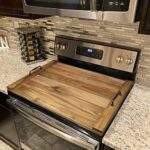 GASHELL Noodle Board Stove Cover with Handles for Electric, Gas Stove Top (Acacia Wood)