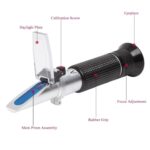 Refractometer for Grape Wine Brewing, Measuring Sugar Content in Original Grape Juice and Predicting The Wine Alcohol Degree, Dual Scale of 0-40% Brix & 0-25% vol Alcohol, Wine Making Kit