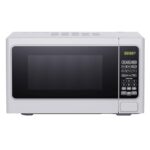 Black+Decker 1.1 Cubic Foot Compact 1000 Watt LED Display Countertop Microwave Oven with Turntable, Digital Control, and 6 Preset Menu Buttons, White
