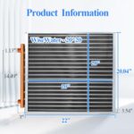 Water to Air Heat Exchanger 20×20 with Copper Ports for Outdoor Wood Furnaces, Residential Heating and Cooling, and Forced Air Heating (20×20)