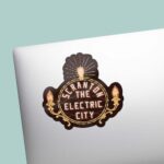 Scranton Pennsylvania Sticker for Hydroflask Water Bottle, Cute Electric City Sign Laptop Decal