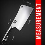 Utopia Kitchen 9 Inch Cleaver Kitchen Knife Chopper Butcher Knife Stainless Steel for Home Kitchen and Restaurant (Black)