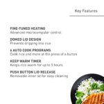 Panasonic 10 Cup (Uncooked) Rice Cooker with Fuzzy Logic and One-Touch Cooking for Brown Rice, White Rice, and Porridge or Soup – 1.8 Liter – SR-DF181 (White)