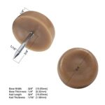 25 Pack Rok Hardware 3/4? (19mm) Standard Nail On Furniture Glides in Brown Color, Flat Head, Chair Foot Glides, SLG34BRN