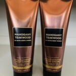 Bath and Body Mahogany Teakwood Cream Ultimate Hydration Men’s Collection 8 Oz 2 Pack