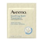 Aveeno Fragrance Free Soothing Bath Treatment, 100% Natural Colloidal Oatmeal, Sensitive Skin Bath Soak for Relief of Dry, Itchy, Irritated Skin Due to Eczema & Hives, Bath Packets, 8 ct.