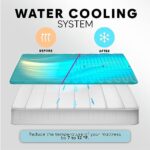 Adamson B10 Aqua – New 2023 – Bed Cooling System + 100% Cotton Mattress Cooling Bed Pad for Night Sweats + Water Bed Cooler Ideal for Hot Sleepers – Twin 75” L x 39” W + 5-Year Warranty