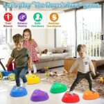Stackable Balance Stepping Stone Training Set of Sensory Toy for Toddlers Entertainment and Exercise, Play “the floor is lava” Game, Kids Fitness Sensory Equipment for Gross Motor