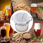 5 Pack Brew Bags Reusable, Extra Large 26″x22″ Fine Mesh Strainer Bag for Home Brewing Hops Grains Wine Beer Making Drawstring Straining Brew in a Bag