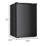 Electactic Mini Freezer Countertop 3.0 Cu.ft Small Freezer Upright Black Compact Upright Freezer with Reversible Single Door,Removable Shelves Free Standing Mini Freezer with Adjustable Thermostat