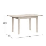 Hillsdale Spencer Dining Table, White Wire Brush