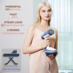 YIKA Steamer for Clothes, 2 Modes Steam Iron Garment & Fabric Wrinkle Remover, 30-Second Fast Heat Up, 300ml Detachable Water Tank, 25 Minutes Continuous Steam for Home, Office and Travel