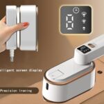 Travel Steamer Iron for Clothes – Handheld Size Portable Fabric Clothing Steamers,1200W,150ml Water Tank,3 Steam Levels Output,10S Fast Heat-up,LCD Screen Iron for Home,Travel