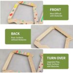 Autirinee 4 PCS Wooden Balance Beam, Montessori Toy for Kids 3-5, Toddler Balance Boards, Build Coordination and Gross Motor Skills, Gymnastics Obstacle Course Indoor Outdoor Use