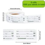 1500 Pieces Food Labels for Catering Food Date Storage Labels 1 x 2 Inch Removable Freezer Labels for Containers Easy Remove, Food Safety Date Sticker for Kitchen Restaurant Home Supplies