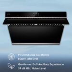 FOTILE JQG7522 30″ Range Hood Unique Side-Draft Design for Under Cabinet or Wall Mount Modern Kitchen Vent Hood Powerful Motor LED Lights Mechanical Buttons (2. Onyx Black)