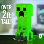 LureY Green Creeper Body 12 Can Mini Fridge 8L 2 Door Ambient Lighting 25.2″ H 9.5″ W 9.1″ D