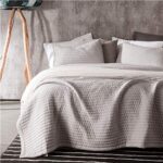 KASENTEX Quilt-Bedding-Coverlet-Blanket-Set, Machine Washable, Ultra Soft, Lightweight, Stone-Washed, Detailed Stitching – Solid Color (Camel, Oversized Queen + 2 Shams)