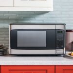 GE JESP113SPSS Countertop Microwave Oven | 1.1 Cubic Feet Capacity, 950 Watts | Kitchen Essentials for the Countertop or Dorm Room | Stainless Steel