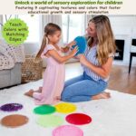 Sensory Mats Set – 9 Round 8.6-inch Sensory Tiles for Sensor Wall, Floor & More – Multi-Sensory Exploration Sensory Toys for Kids and Autistic Children – Sensory Room Equipment Play-Based Learning