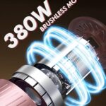 Homeika Cordless Vacuum Cleaner, 28Kpa Powerful Suction, 380W Strong Brushless Motor with 8 in 1 Lightweight Stick Vacuum Cleaner with 50 Min Runtime Detachable Battery for Pet Hair & Carpet, Black