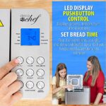 Deco Chef 2 LB Stainless Steel Bread Maker with 25 Smart Cooking Programs and Included Accessories, Measuring Cup, Double-Sided Measuring Spoon, Kneading Paddle, Dough Hook, and Oven Mitt