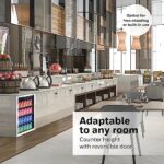 Honeywell Beverage Refrigerator and Cooler, 115 Can Mini Fridge with Glass Door for Soda Beer or Wine for Office or Bar with Adjustable Removable Shelving