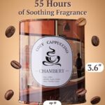 CHAMBERY Cappuccino Candle | West Coast Café Ambiance in Premium Tin | Soy Wax with Lead-Free Cotton Wick | 55-Hour Burn | Enveloping Fragrance for Fall & Winter
