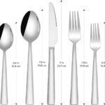 Silverware Set for 2, CXJY 10-Piece Stainless Steel Flatware Cutlery Set, Square Edge Kitchen Utensil Include Knives/Forks/Spoons, Tableware for Home/Hotel, Mirror Polished Dishwasher Safe