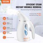 VEVOR Portable Handheld Fabric Steamer, 900W Quick Heat Steamer for Clothes, Wrinkle Remover Clothing Iron Intelligent Controller & Auto-Off & Large Detachable Water Tank, With Gloves