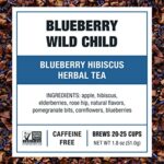 Tiesta Tea – Blueberry Wild Child, Blueberry Hibiscus Herbal Tea, Loose Leaf, Up to 25 Cups, Make Hot or Iced, Non-Caffeinated, 1.8 Ounce Resealable Pouch