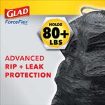 Glad Large Drawstring Trash Bags, ForceFlex with Clorox, 30 Gallon, Mountain Air, 50 Count